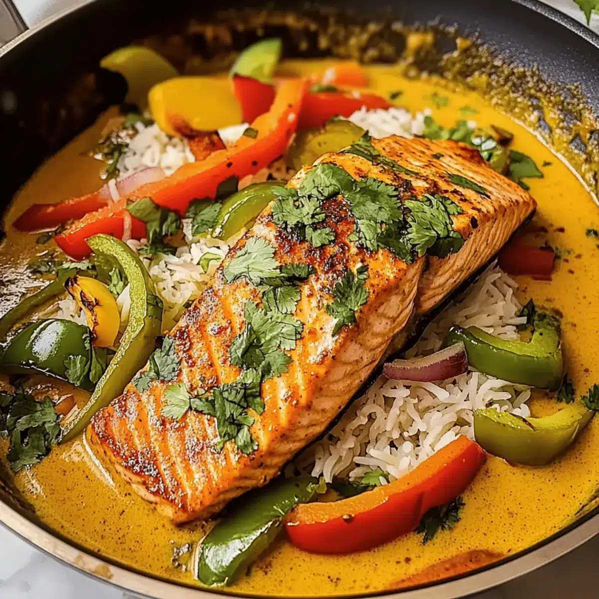 Caribbean Coconut Curry Salmon