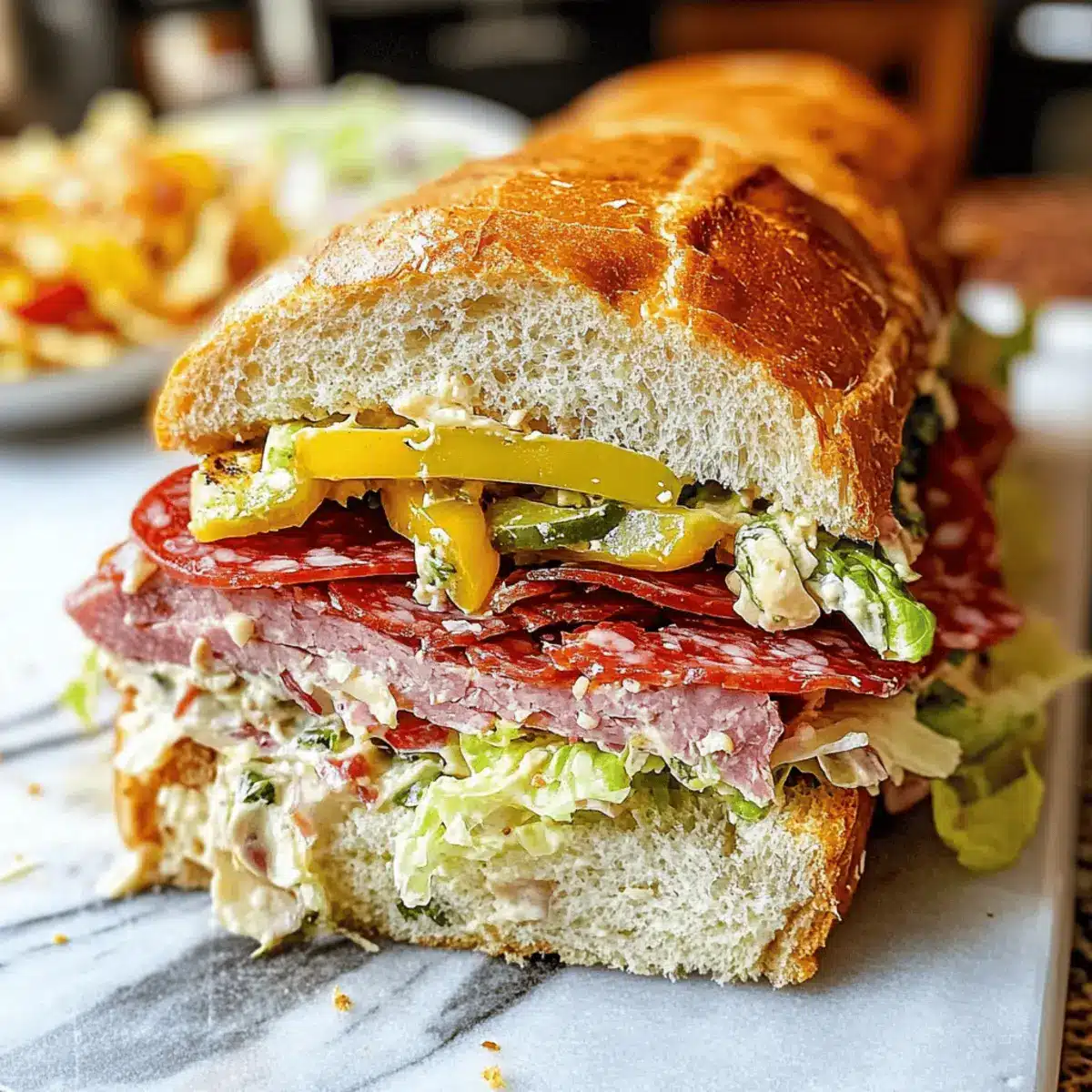 Italian Grinder Salad Sandwich