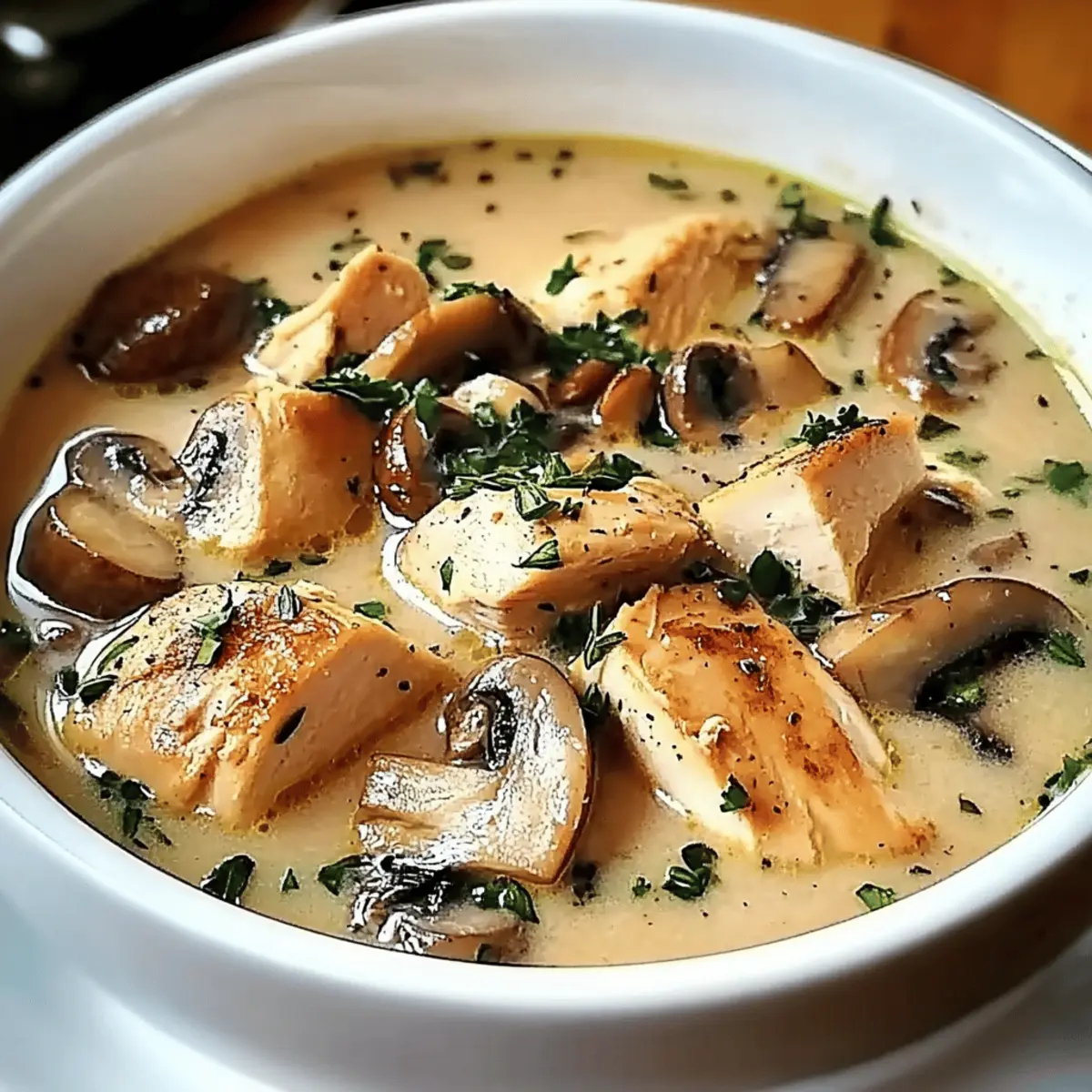Rotisserie Chicken Mushroom Soup
