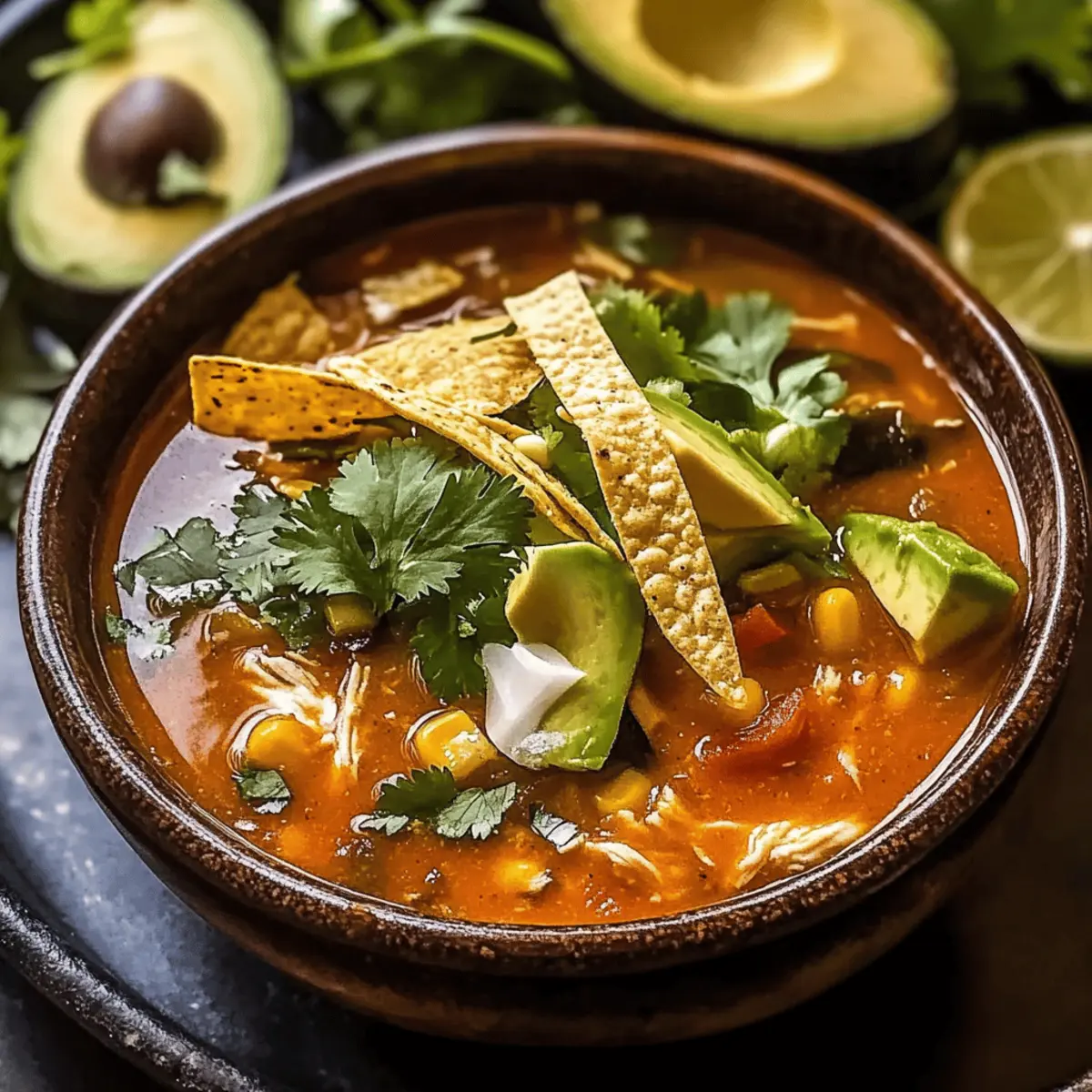 Poblano Chicken Tortilla Soup