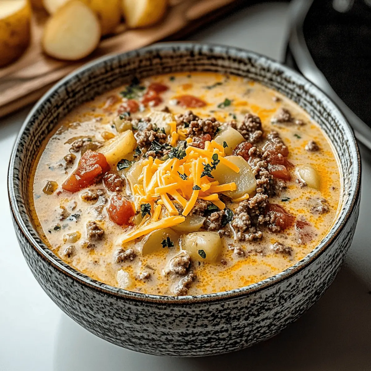 Easy Cheeseburger Soup