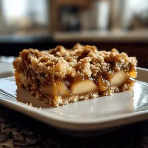Salted Caramel Apple Crumble Bars