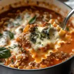 Irresistible One Pot Lasagna Soup