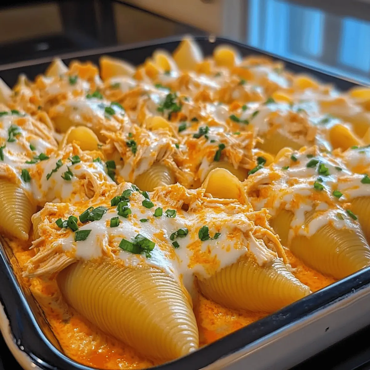 Creamy Buffalo Chicken Stuffed Shells