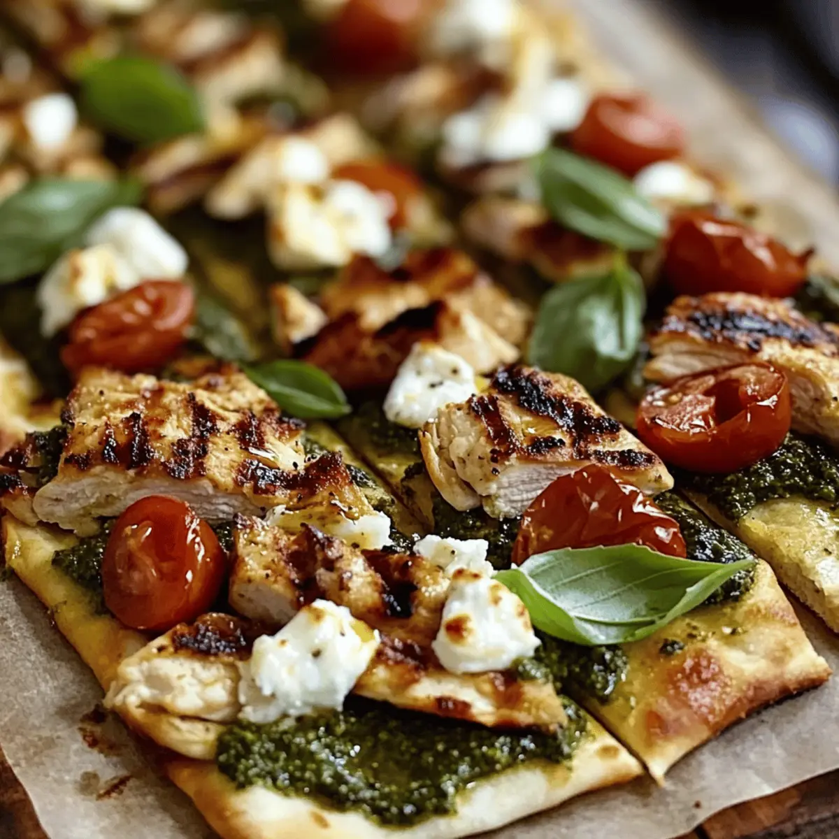 Pesto Chicken Flatbread