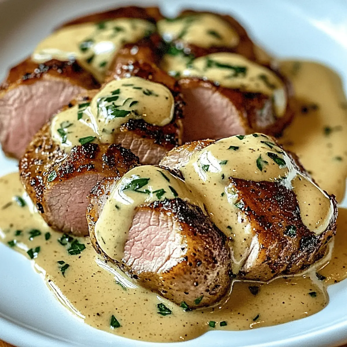 Pork Tenderloin with Dijon Cream Sauce