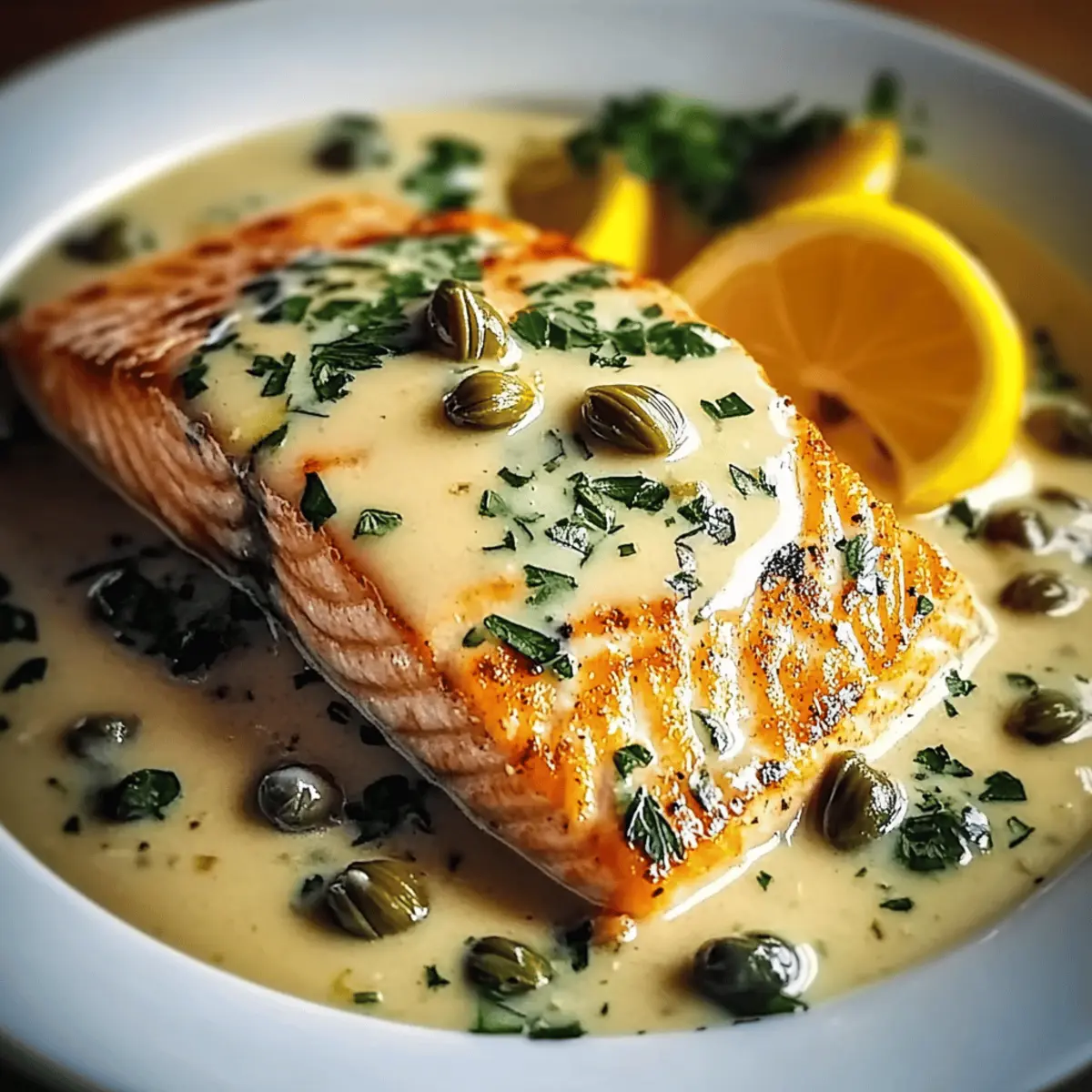 Creamy Lemon Salmon Piccata