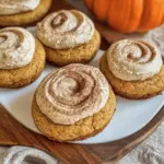 Soft Pumpkin Cookies with Cinnamon Frosting