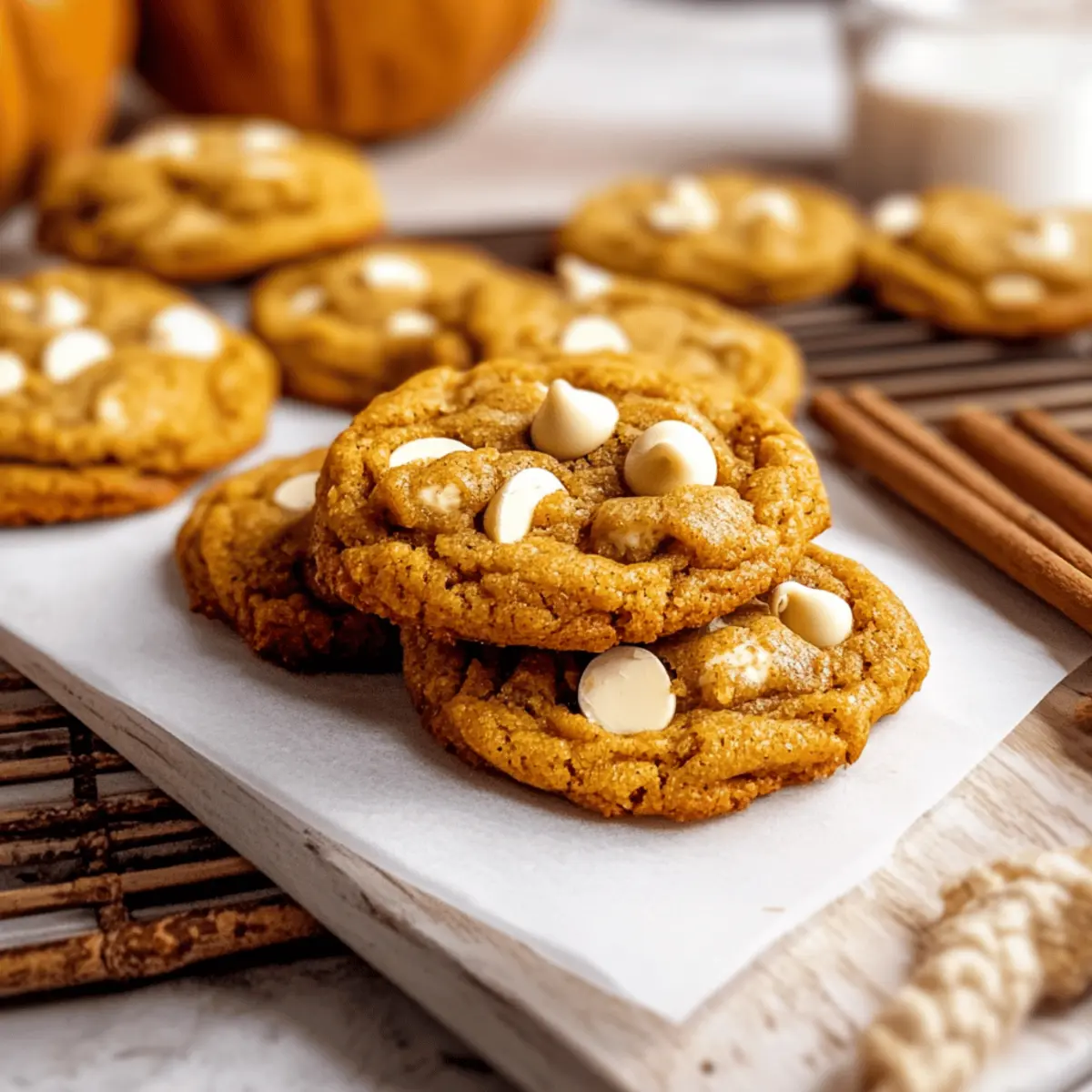 Pumpkin White Chocolate Chip Cookies