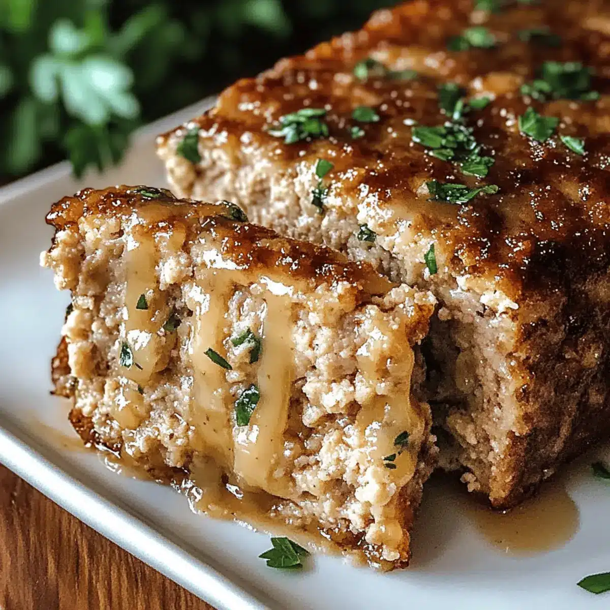 Juicy Garlic Parmesan Chicken Meatloaf