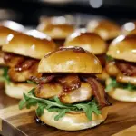 Maple Chicken & beef bacon Sliders
