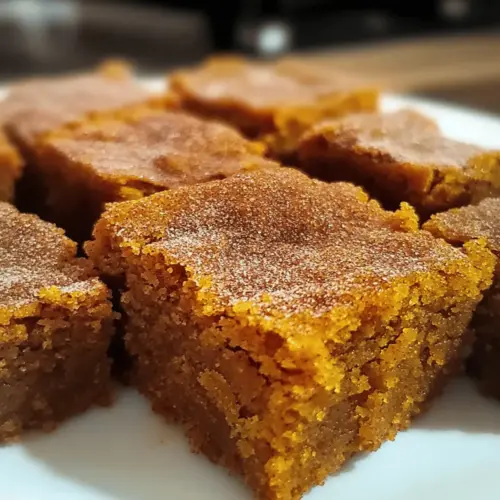 Pumpkin Snickerdoodle Blondies