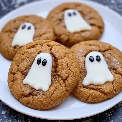 Spooky Ghost Brown Butter Pumpkin Cookies