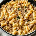 Stovetop Creamy Ground Beef Pasta Bliss