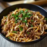 Mongolian Ground Beef Noodles
