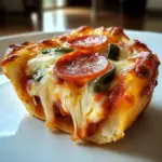 Mini Deep Dish Crescent Roll Pizzas