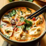 Thai Red Curry Dumpling Soup