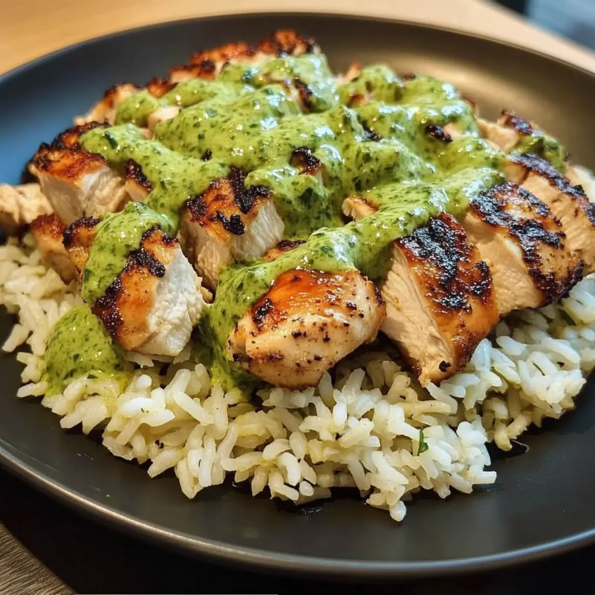 Peruvian Chicken with Aji Verde & Cilantro Rice