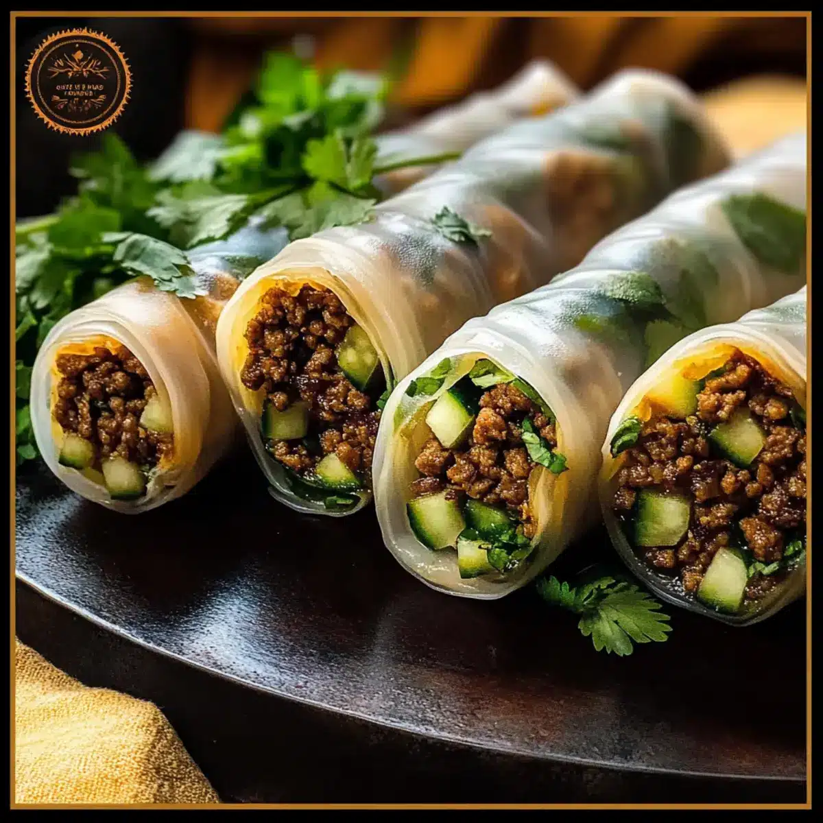Thai Basil Beef Rolls