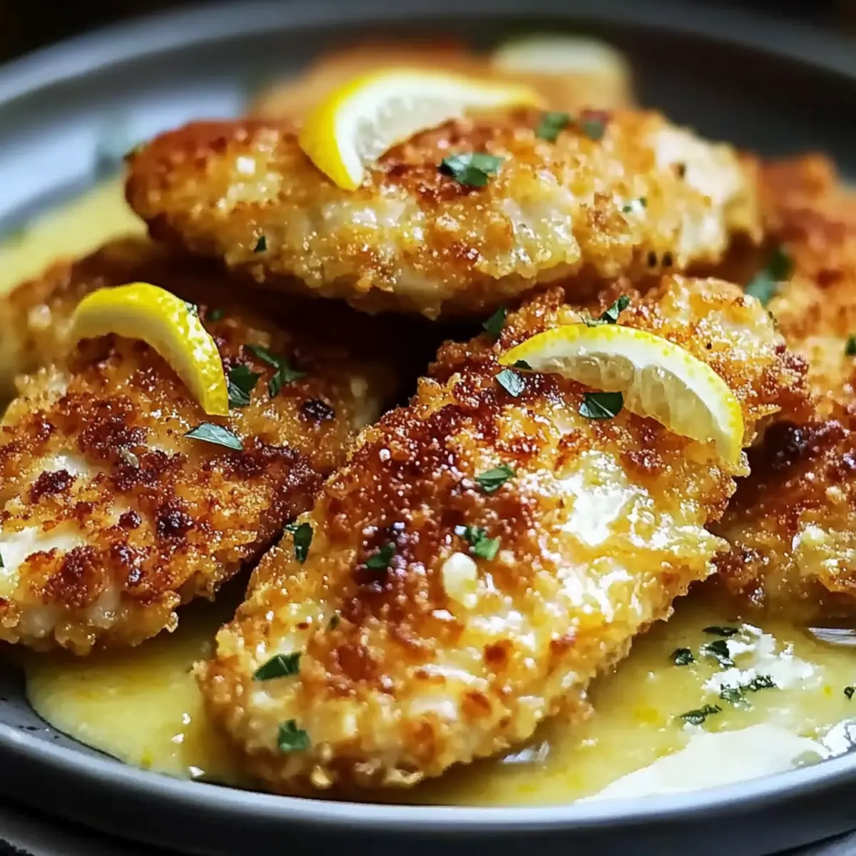 Crispy Zesty Lemon Pecorino Chicken Delight