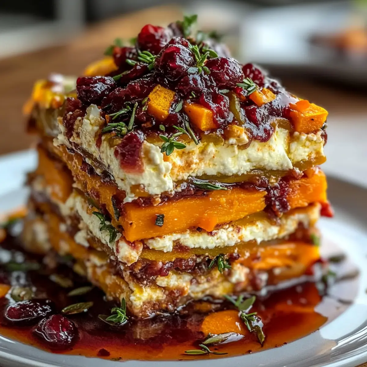 Layered Sweet Potato Butternut Squash Carrot Lasagna