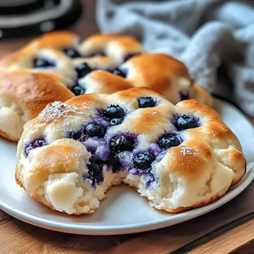 Fluffy Cottage Cheese Blueberry Cloud Bread