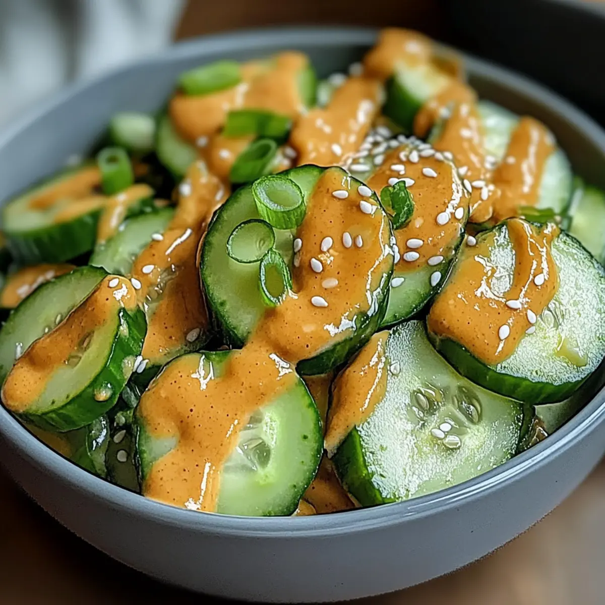 Cucumbers in Spicy Peanut Sauce