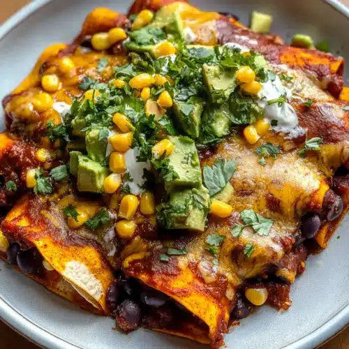Sweet Potato, Corn, and Black Bean Enchiladas
