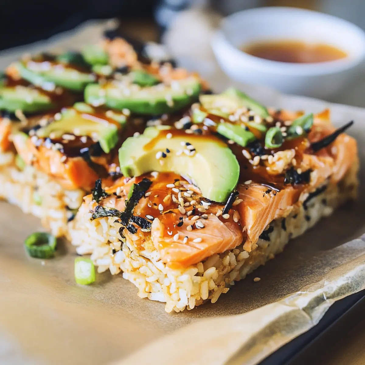 Salmon Sushi Bake