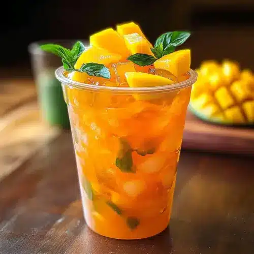 Homemade Mango Iced Tea