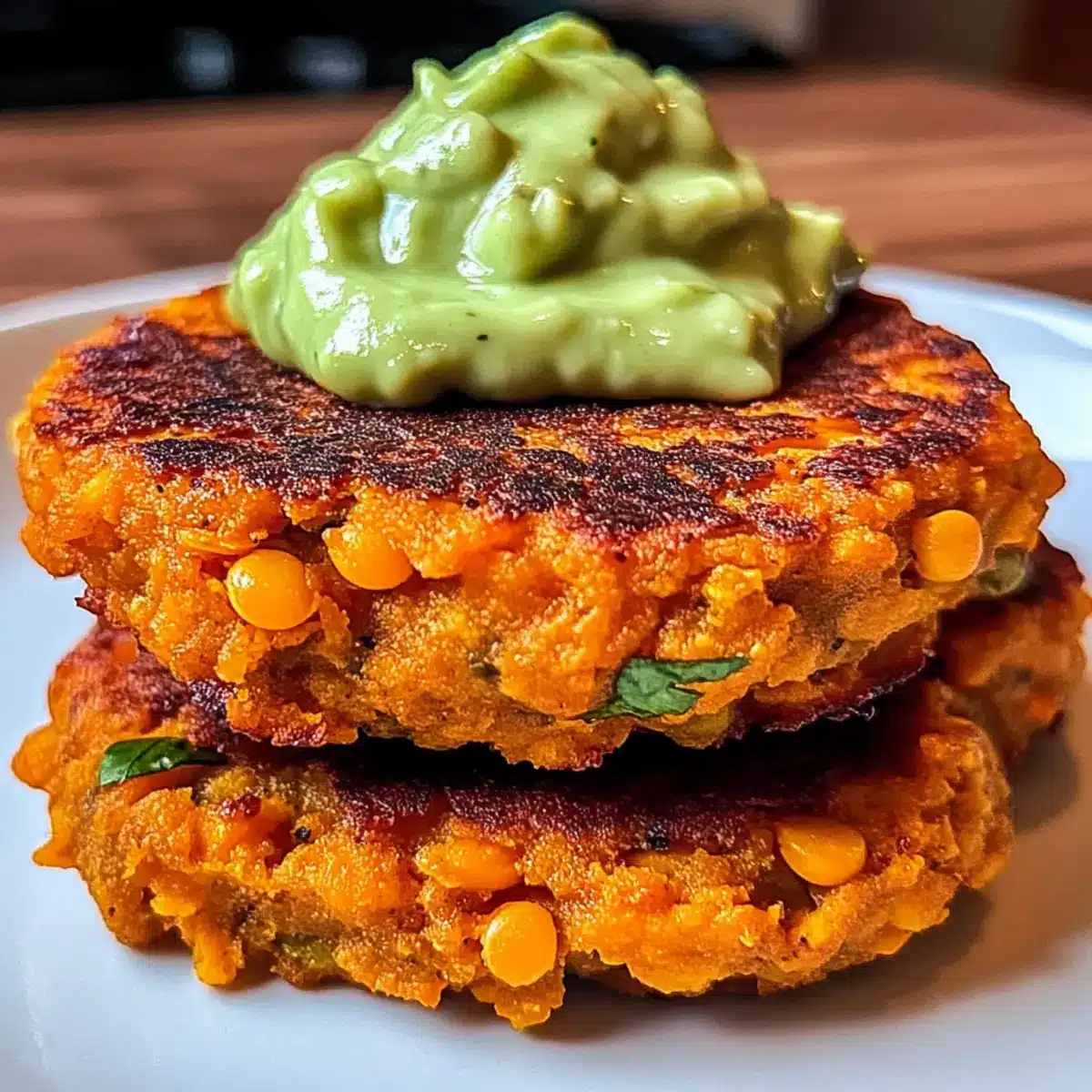 CRISPY SWEET POTATO & RED LENTIL PATTIES
