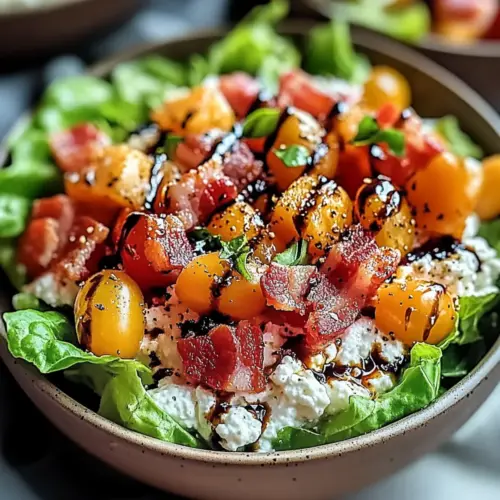Low Carb BLT Cottage Cheese Bowl