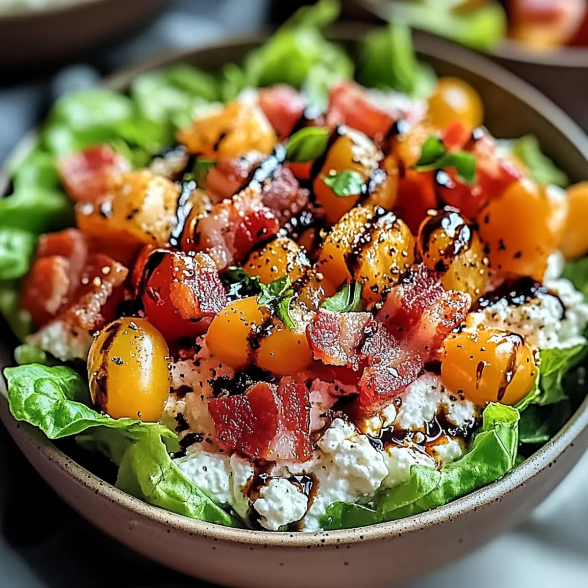 Low Carb BLT Cottage Cheese Bowl