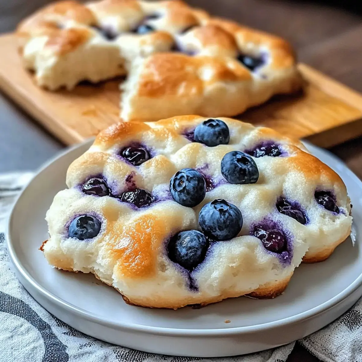 Fluffy Cottage Cheese Blueberry Cloud Bread