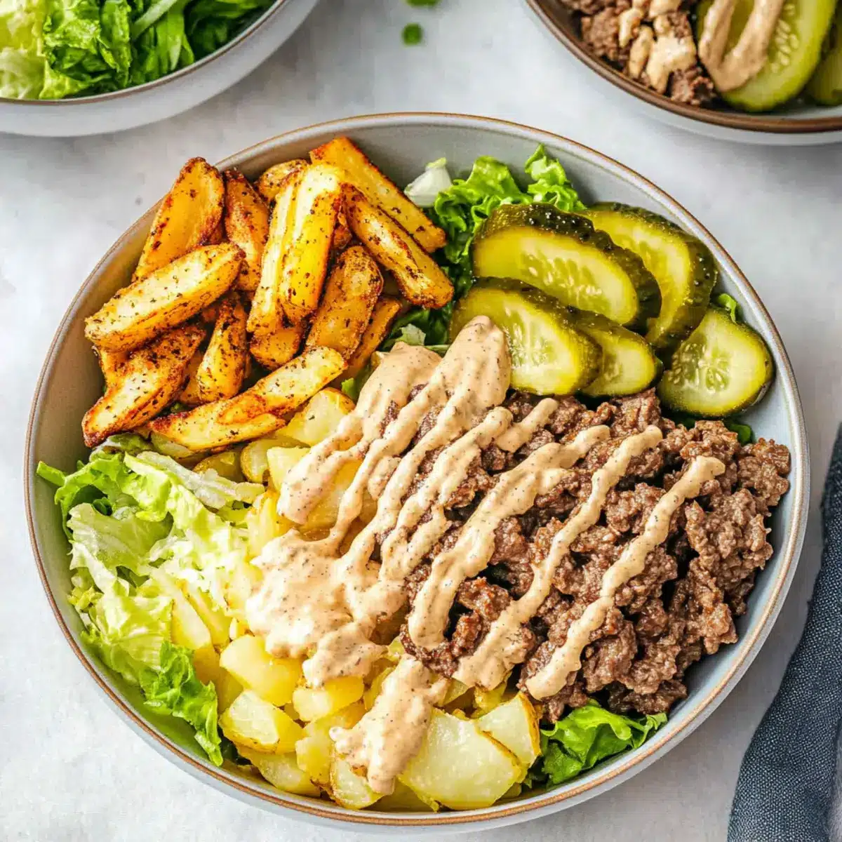 healthy burger bowls