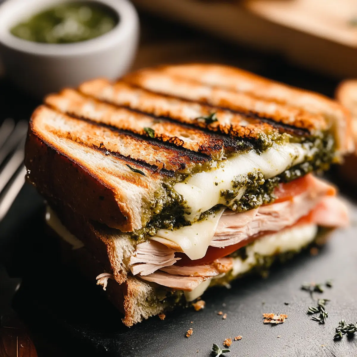 Turkey Basil Pesto Panini